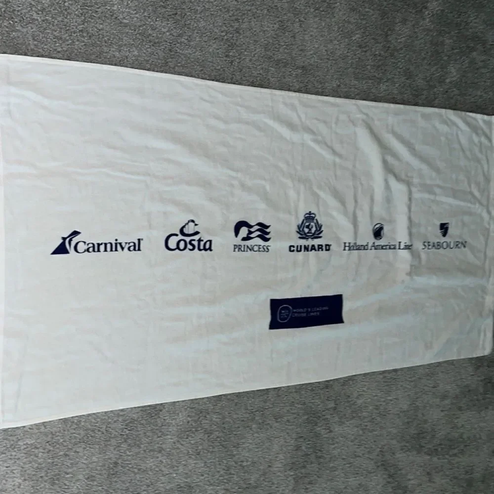 Carnival Costa Princess Cunard Holland America Seabourn Cruise beach towel 29x58